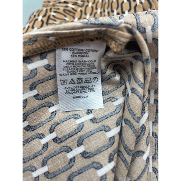 LOFT WOMEN GEO FLUTTER SLEEVE TOP LARGE - Picture 10 of 16